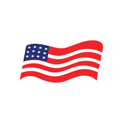 Usa flag icon design template vector isolated illustration