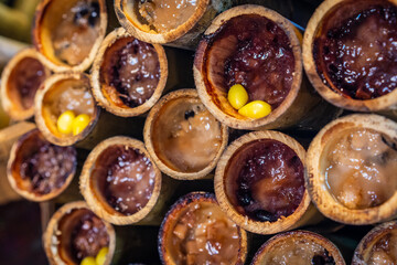 Khao Lam Nong Mon dessert Thai food of Chonburi Province, Thailand