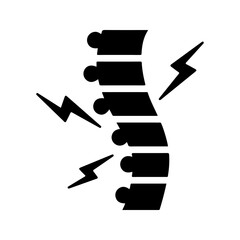 Musculoskeletal disorders icon, vector and glyph