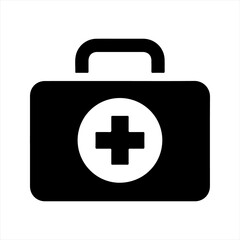 Doctor bag icon, vector and glyph