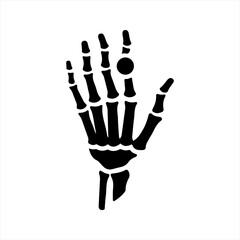 Hand skeleton icon, vector and glyph