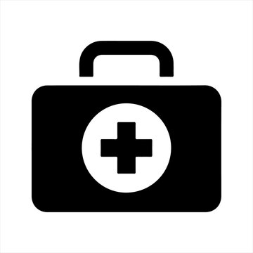 Doctor bag icon, vector and glyph