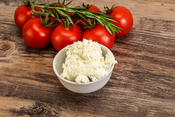 Soft cream cheese with herbs