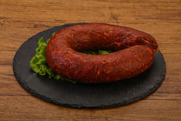 Krakowska sausage over the board