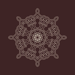 vector beautiful illustration of big beautiful mandala, isolated design