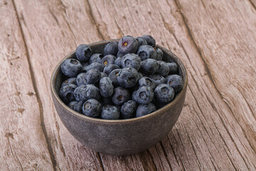 Ripe sweet tasty blueberries heap