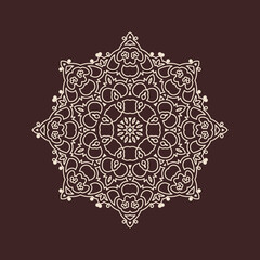 vector beautiful illustration of big beautiful mandala, isolated design
