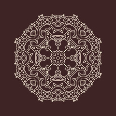 vector beautiful illustration of big beautiful mandala, isolated design