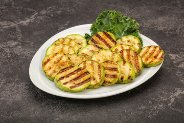 Vegan cuisine Grilled zucchini slices