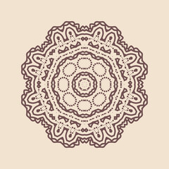 vector beautiful illustration of big beautiful mandala, isolated design