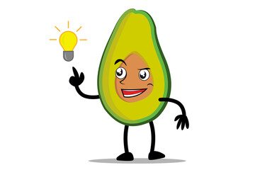Avocado Cartoon mascot or character found a great idea
