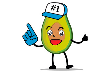 Avocado Cartoon mascot or character is here to provide support as a supporter