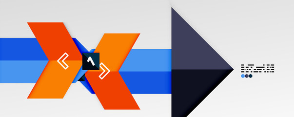 Shiny color triangles and geometric shapes vector abstract background