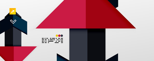 Shiny color triangles and geometric shapes vector abstract background