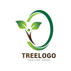 human tree logo icon vector template.