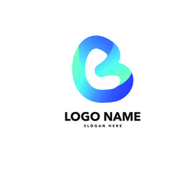 B letter modern logo design