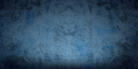 Blue Grunge Concrete Wall Texture Background
