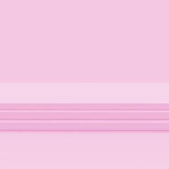 3d pink sweet stage podium scene minimal studio background. Abstract 3d geometric shape object illustration render. Display for cosmetic fashion and valentine product.