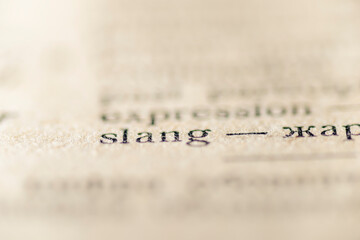 slang word printed - obrazy, fototapety, plakaty