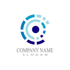 Circle vector flat design template