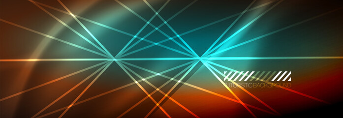 Neon dynamic beams vector abstract wallpaper background. Wallpaper background, design templates for business or technology presentations, internet posters or web brochure covers