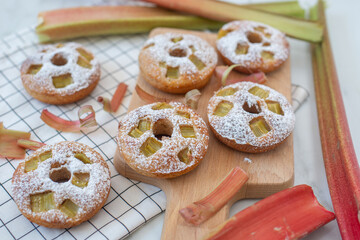 rhubarb donuts
