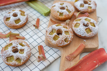 rhubarb donuts
