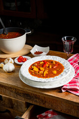 Delicious Hungarian-style goulash soup