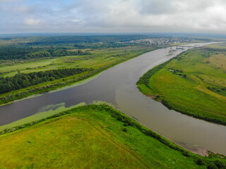 The Nemda River flows into Pizhma (Sovetsk, Kirov Oblast, Russia)