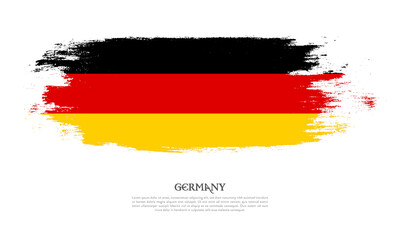 Fototapeta premium Germany flag brush concept. Flag of Germany grunge style banner background