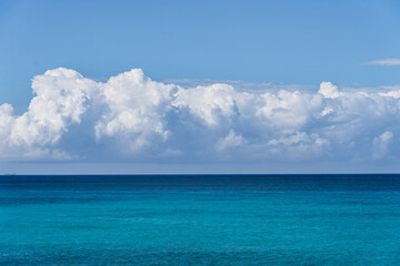 Perfect sky with clouds and water of sea. background concept 