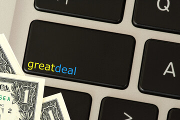 Ein Computer und Taste Great Deal