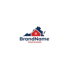 Virginia House Logo Design Vector