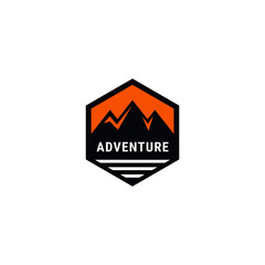 Obraz premium Clean adventure and outdoor logo design template vector