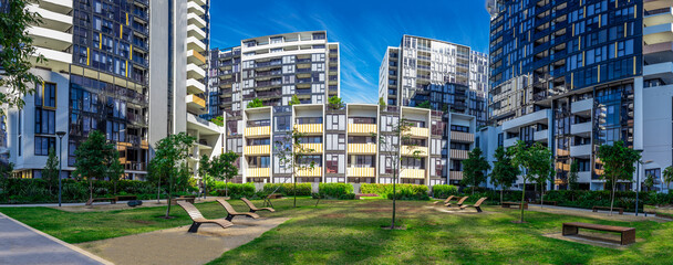 Obraz premium Panorama Apartment building in inner Sydney suburb NSW Australia