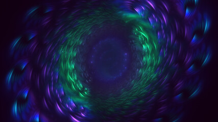 3D rendering abstract round light background