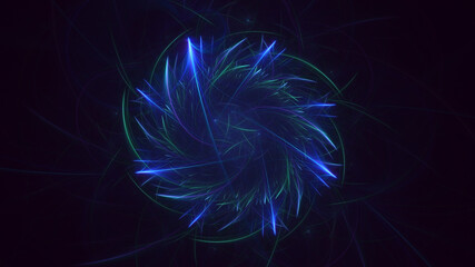 3D rendering abstract round light background