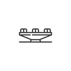 Playground carousel line icon