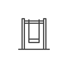 Playground swing line icon