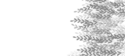 Obraz premium Floral web banner with drawn color exotic leaves. Nature concept design. Modern floral compositions with summer branches. Vector illustration on the theme of ecology, natura, environment