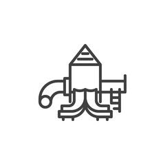 Slide playground line icon