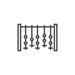 Rope playground line icon