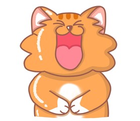 Obraz na płótnie Canvas laughing cat
