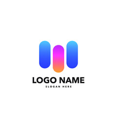 M letter modern logo design