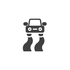 Traction control system vector icon
