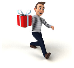 Fun 3D cartoon casual character