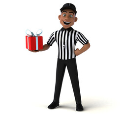 Fun 3D Illustration of an american Referee