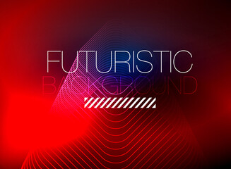 Neon color square shape lines abstract background. Shiny magic energy and motion concept, vector abstract wallpaper background