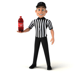 Fun 3D Illustration of an american Referee