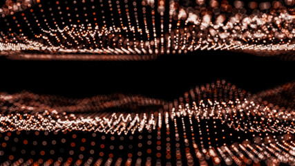 Abstract particles with depth of field